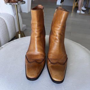 Authentic YSL Men's Boots – Size 44 – Camel/Tan – Like New!